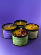 Lavender Summer – natural candle made of 100% beeswax with lavender